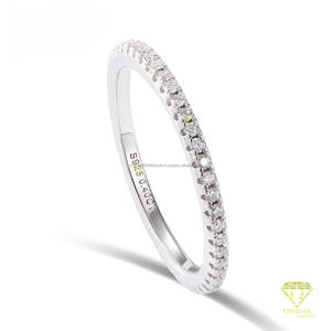 Elegant Moissanite Diamond Eternity Band <b>Ring</b> 925 Sterling Silver Classic Full <b>Circle</b> Luxury Wedding Jewelry For Women - Product Image 3