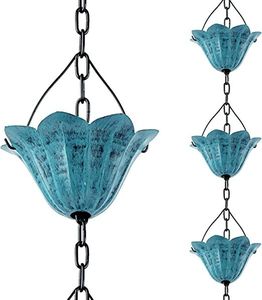 Nouvel Arrivage Chaîne de Pluie Décorative Extérieure en Métal pour Jardin, Remplacement de Gouttière, Taille, Forme et Couleur Personnalisables - Product Image 6