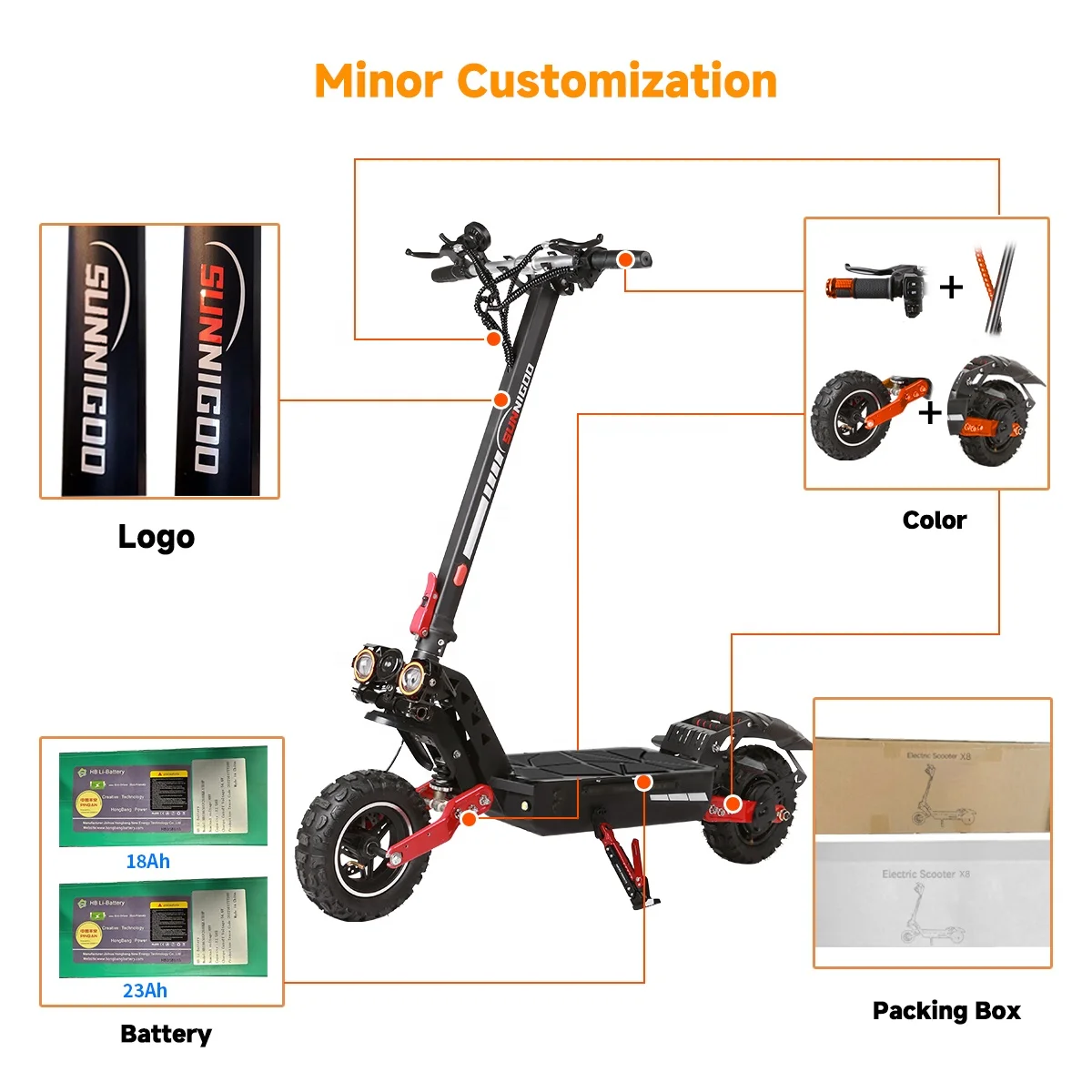 SUNNIGOO Electric Scooter - 65 Km/h Speed & High Quality