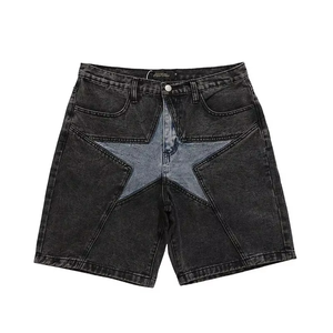 Shorts en jean baggy pour hommes, style vintage, streetwear, fabricant OEM - Product Image 2