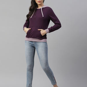 Sudadera con capucha para mujer, estilo nuevo, tamaño personalizado, en oferta, básicas, mezcla de algodón, corte regular. - Product Image 5