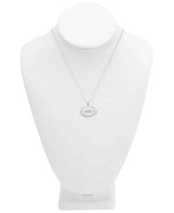 Diamante calcio 18 "collana pendente (1/10 ct. T. w.) in argento Sterling | Macacy's - Product Image 2