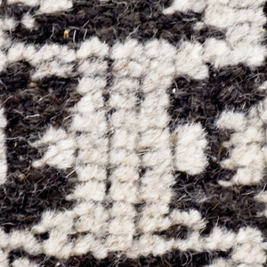 DECORDEC <b>Ivory</b> Charcoal Wool Tribal Diamond <b>Rug</b> Non-Slip Distressed Geometric Area Carpet for Living Room Bedroom Hotel - Product Image 4