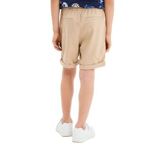 Shorts cargo Bermuda tendance pour garçons, coupe classique, 100 % coton respirant, multi-poches, décontractés, été, taille élastique pour enfants - Product Image 2