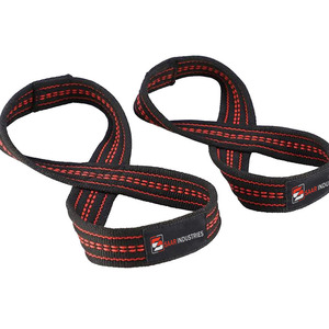 Sangles de musculation durables en forme de 8, en coton haute résistance, avec support de poignet pour la musculation et l'entraînement de force - Product Image 6