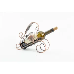 Soporte de Metal para Botellas Hecho a Mano, Solución Elegante para Decoración del Hogar, Soporte de Metal para Botellas de Vino Hecho a Mano, Diseño Vintage, Frutero - Product Image 2