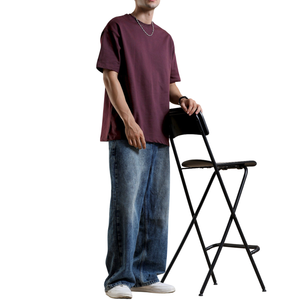 Camiseta Extra Grande de Primera Calidad 100% Algodón para Hombre, Corte Holgado, Hombros Caídos, Largo Regular, Logotipo Personalizado, Camiseta Lisa para un Estilo Moderno - Product Image 6