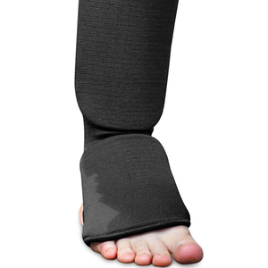 Protège-tibias et cou-de-pieds de combat professionnels en PU de qualité supérieure, antidérapants, légers, à compression, pour une protection complète en entraînement - Product Image 3