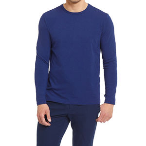 T-shirt Homme Grande Taille à Manches Longues Coupe Droite Respirant 100% Coton Style Urbain avec Logo Avant – Nouveau Design, Prix de Gros Abordable - Product Image 1