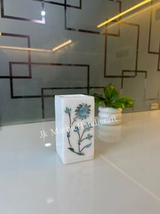 Porte-stylo en marbre blanc fait main, design magnifique, vente en gros, meilleur prix disponible, organisateur de bureau - Product Image 3