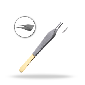 Pinza para tejidos delicados Adson Brown con inserto TC, tamaño estándar, pinzas quirúrgicas para tejidos - Product Image 1