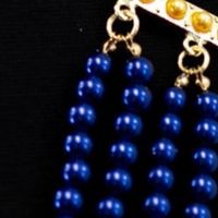 Collier Perle Bleue Or Sigma Élégant avec Pendentif Perlé, Bijou Tendance, Accessoire de Mode, Design Personnalisé, Cadeau, Vente en Gros