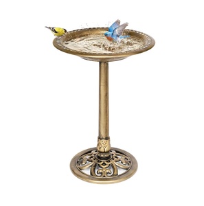 Baño para pájaros de metal de calidad de fabricante OEM para decoración de jardín y patio trasero, y para la experiencia de alimentación con agua de pájaros pequeños. - Product Image 1