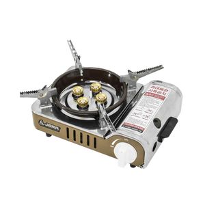 เตาแก๊สพกพาสำหรับตั้งแคมป์กลางแจ้งขนาดกะทัดรัด ยี่ห้อเกาหลี Jera รุ่น JB-602 (4 หัวเตา/ขาตั้งหม้อแบบพับได้/กล่องแข็ง) - Product Image 1