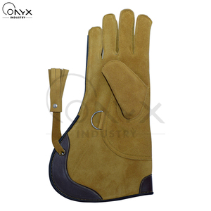 Gants de fauconnerie en daim souple à manches longues, protège-mains respirants et résistants aux morsures pour l'entraînement des aigles et la manipulation des animaux - Product Image 2