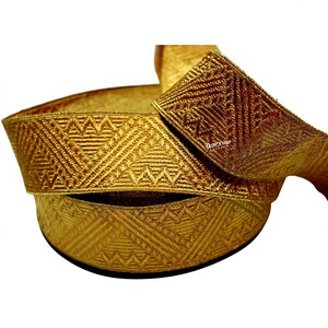 Dentelle tressée en fil tricoté à la main Artillery Gold pour uniforme de cérémonie, design et couleur de broderie personnalisés - Product Image 1