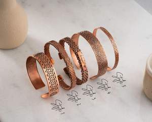 Brazalete de Cobre Puro de Fabricación India, Joyería de Meditación y Sanación, Brazalete Ajustable para Hombres y Mujeres - Product Image 5