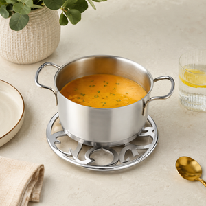 Round Metal Sun Trivet | Heat Resistant Hot Pot <b>Stand</b> Table Protector | Decorative Kitchen Dining Cookware Holder Home Table - Product Image 2