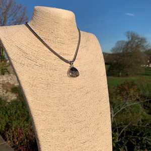 Pendentif en fluorite bleue naturelle NIKHIL GEMS, argent sterling 925, vintage, pierre précieuse de fiançailles, évaluation par une tierce partie, pour femmes - Product Image 4