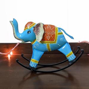 Best Selling Iron Rocking <b>Elephant</b> Metal Handicraft Handcrafted Metal Rocking <b>Elephant</b> Showpiece – Elegant Tabletop & Shelf Deco - Product Image 1
