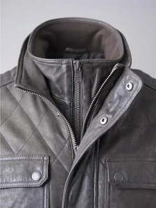<b>Mens</b> Rusland Dark Brown <b>Leather</b> <b>Jacket</b> - Product Image 4