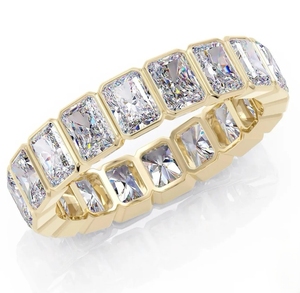 Anillos de Eternidad de Moissanita al por Mayor, D VVS, Cultivados en Laboratorio, Plata 925, Oro, Fabricante de Joyería Personalizada en India - Product Image 1