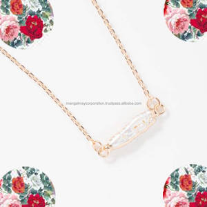 Nouvel arrivage de collier de jaspe à bandes vertes de forme ovale magnifique ensemble de lunette en laiton plaqué or collier de chaîne de charme au cadeau promotionnel - Product Image 2