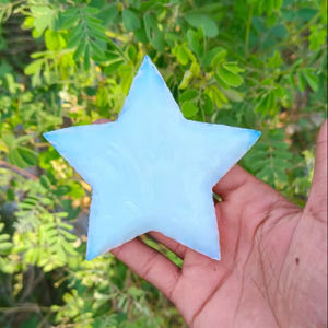 Venta al por mayor de cristales de opalita en forma de estrella creciente azul cielo, tallados a mano, para sanación, Reiki, energía, meditación, decoración, regalo para el hogar u oficina. - Product Image 3