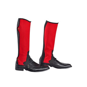 Men Red Full Length <b>Riding</b> Boots With Black Leather Toe And Button Closure Equestrian Wear <b>Riding</b> <b>Chaps</b> - Product Image 1