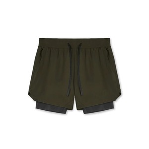 Shorts de sport cargo 2-en-1 personnalisés pour hommes, en nylon imprimé, pour la gym, l'entraînement et la course à pied – Vente en gros - Product Image 2
