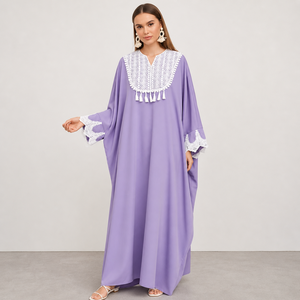 Premium Women <b>Kaftan</b> Dress Collection Elegant Embroidered Satin Cotton Loose Fit <b>Maxi</b> <b>Kaftan</b> Arabic Modest Wear Arabian Casual - Product Image 6