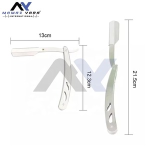 Rasoir professionnel en acier inoxydable à lame pivotante avec lame remplaçable, rasoir droit à bord unique pour le visage et le corps, vente en gros - Product Image 5