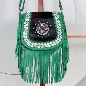 Bolso Bandolera de Piel de Vacuno con Flecos y Pelo, Personalizado, de Alta Calidad, con Diseño Elegante para Mujer - Product Image 3