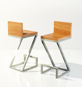 Muebles de Cocina Modernos, Muebles Comerciales, Taburete de Bar, Silla de Bar de Madera para Restaurante, Silla de Bar de Estilo Nórdico de Lujo - Product Image 2