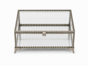 Ajouter une touche d'élégance vintage à mon espace avec cette belle boîte à bijoux en verre et métal Parfait pour garder des trésors - Product Image 5