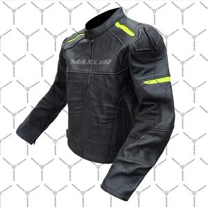 Veste de moto en cuir pour hommes | Veste de motard approuvée CE pour toutes les saisons | Veste d'équitation durable - Product Image 2