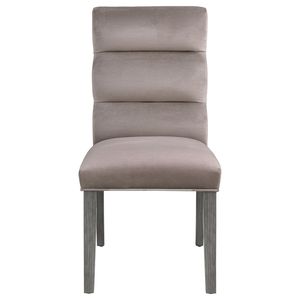 Highmore Set di 2 sedie laterali imbottite in velluto cenere - Product Image 5