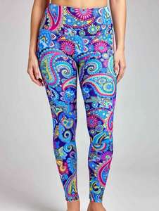 Ensemble de leggings de sport sans couture pour femmes, en polyester/coton, pantalon de yoga, collants, motif uni, longueur intégrale, séchage rapide - Product Image 6