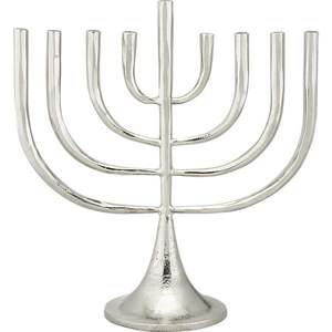 Menorah Antigua de Metal Plateado, Adorno Tradicional Judío para Hanukkah, Decoración para Sala de Estar - Product Image 4