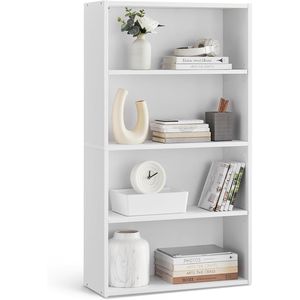 Libreria Moderna a 4 Ripiani, 23,9 x 59,9 x 107,7 cm, Scaffale Contenitore per Soggiorno, Ufficio e Sala da Pranzo - Product Image 1
