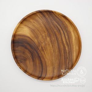 Assiette en bois jetable écologique, assiette ronde en bois massif artisanale avec un design moderne - Product Image 4