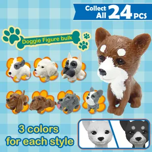 OEM Custom Novelty Nette lustige Sammler Mini Doggie Kunststoff PVC Tier kleine Spielzeug figur für Kinder