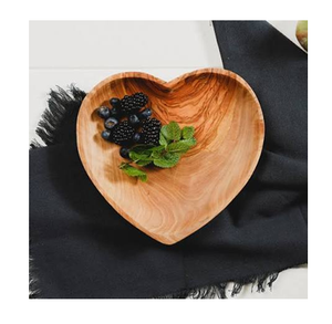 Wooden Polished Serving <b>Bowl</b> Customised <b>Heart</b> Shape Eco-Friendly Classic Design for Giveaways Fruit Snacks Dessert - Product Image 1