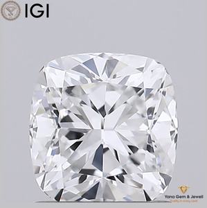 เพชรทรงสี่เหลี่ยมคุชชั่น 1.00 กะรัต ความสะอาดระดับ VVS2 สี F เพชร CVD ที่เพาะเลี้ยงในห้องปฏิบัติการ พร้อมใบรับรอง IGI สำหรับงานขอแต่งงานที่สมบูรณ์แบบ - Product Image 1