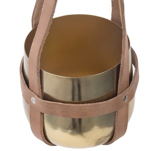 Panier à plantes décoratif en métal de luxe avec structure suspendue élégante pour balcon, jardin et accent de terrasse - Product Image 2