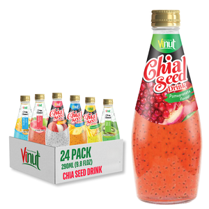 290ml Passion Chia Seed Drink, Sugar-Free, OEM ODM Private Label Vietnam Beverage Manufacturer - Product Image 1