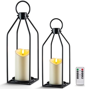 LED <b>Lantern</b> Pine Wood Metal Frame Remote Control Wholesale India - Product Image 4