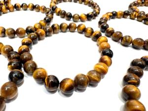 Bracelet Manchette Ajustable Rond en Œil de Tigre Jaune Naturel de Haute Qualité pour Hommes et Femmes, Pierres Précieuses Gigli Rigli du Rajasthan - Product Image 4