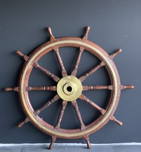 Handmade Eco-Friendly Wooden <b>Ship</b> <b>Wheel</b> Candle Decor | Modern Design Premium Quality Craft | Fragrance Candle Holder | Wall - Product Image 2