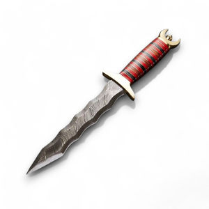 Couteau multifonctionnel de survie et de chasse en acier Damas à haute teneur en carbone, pointe tombante, vente en gros OEM/ODM, le plus vendu - Product Image 4